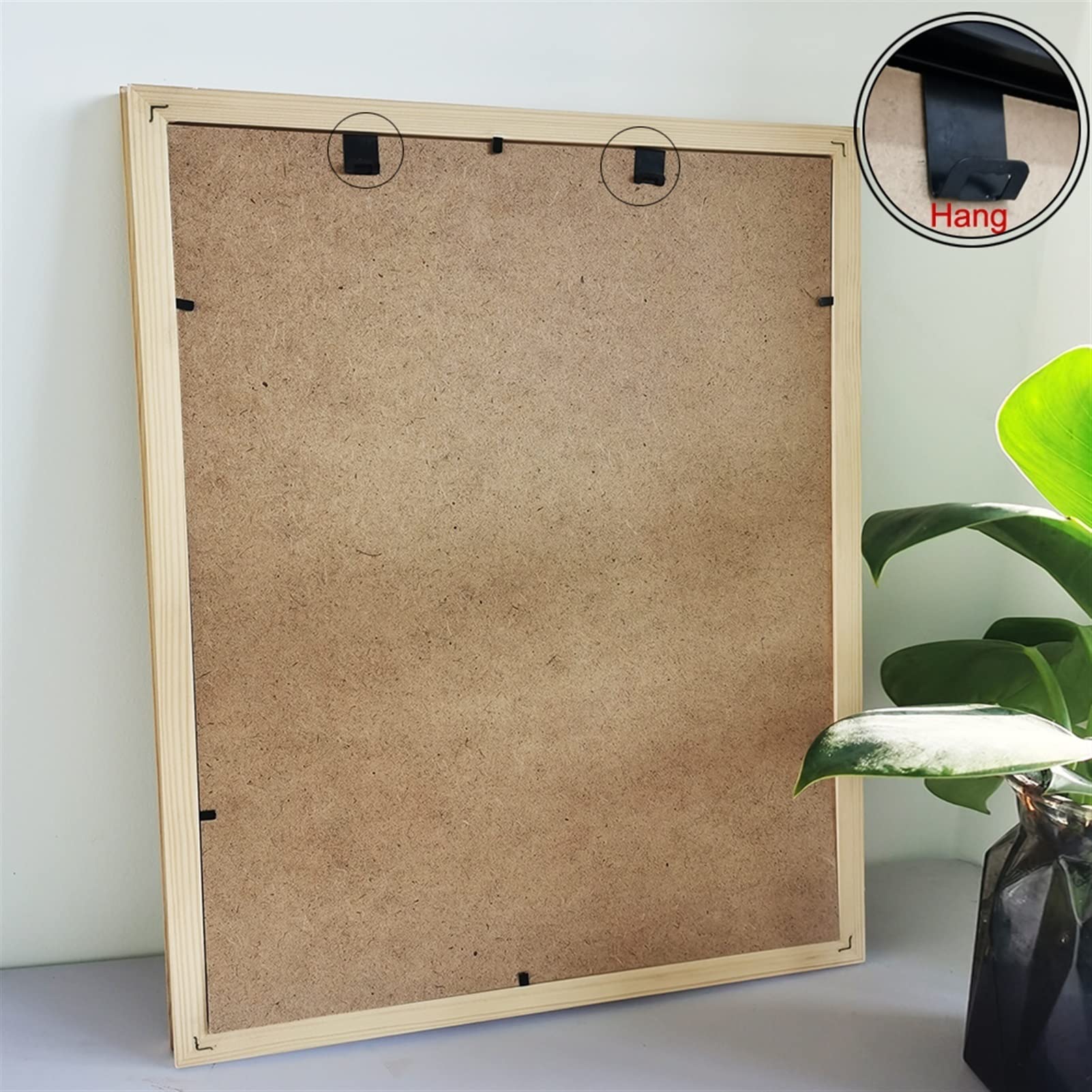 Amazon.co.jp: 北欧木製額縁 壁用 厚さ1cm プレキシガラス付き